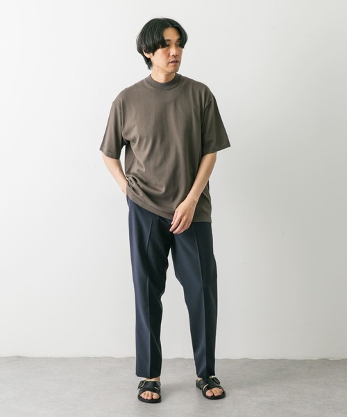 URBAN RESEARCH DOORS(アーバンリサーチドアーズ)の「『UR TECH ひやサラクール』モックネック ショートスリーブ ニット(ニット/セーター・メンズ・ベージュ系その他/ネイビー/モカ・MEDIUM/LARGE)」の22枚目の写真