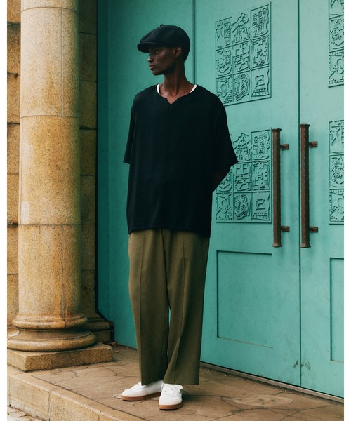 CALEE(キャリー)の「R/P KEY NECK WIDE SILHOUETTE SH(Tシャツ/カットソー・メンズ・ブラック・X-LARGE/LARGE/MEDIUM)」の6枚目の写真