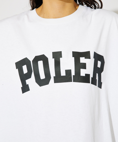 POLeR(ポーラー)の「【POLeR/ポーラー】COLLEGE ロングスリーブTシャツ(Tシャツ/カットソー・メンズ・ホワイト/ブラック/グリーン・M/L/XL)」の10枚目の写真