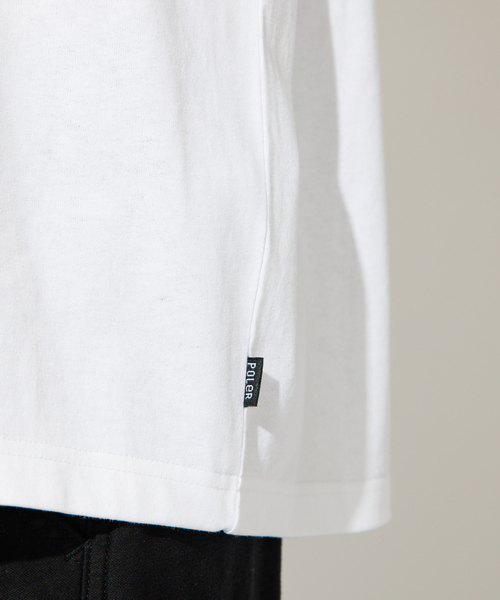 POLeR(ポーラー)の「【POLeR/ポーラー】COLLEGE ロングスリーブTシャツ(Tシャツ/カットソー・メンズ・ホワイト/ブラック/グリーン・M/L/XL)」の11枚目の写真