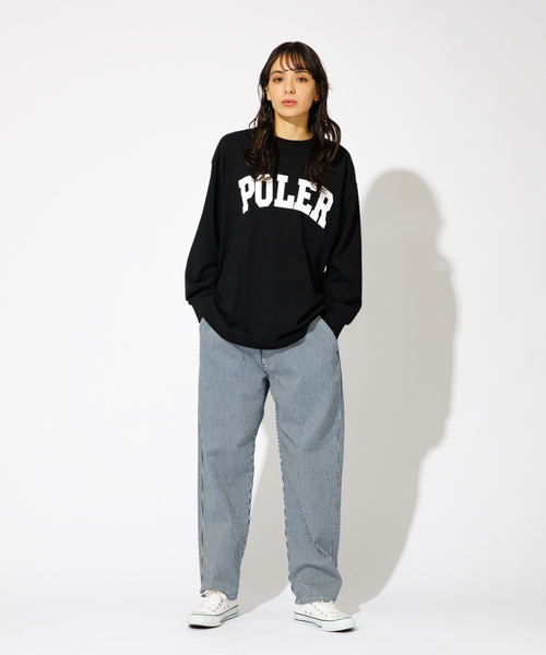 POLeR(ポーラー)の「【POLeR/ポーラー】COLLEGE ロングスリーブTシャツ(Tシャツ/カットソー・メンズ・ホワイト/ブラック/グリーン・M/L/XL)」の13枚目の写真