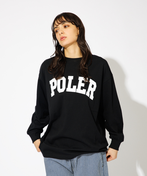 POLeR(ポーラー)の「【POLeR/ポーラー】COLLEGE ロングスリーブTシャツ(Tシャツ/カットソー・メンズ・ホワイト/ブラック/グリーン・M/L/XL)」の16枚目の写真