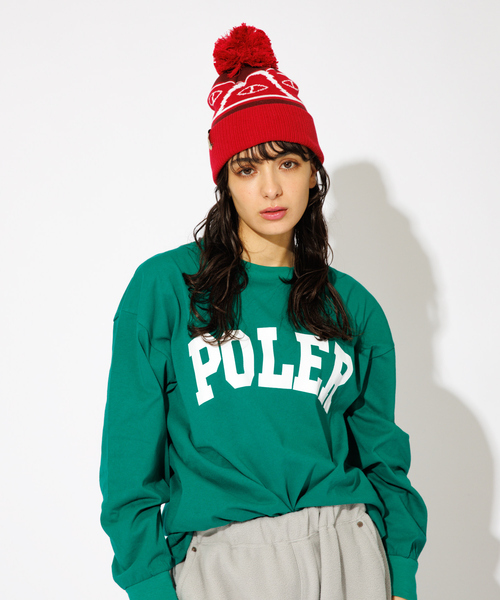 POLeR(ポーラー)の「【POLeR/ポーラー】COLLEGE ロングスリーブTシャツ(Tシャツ/カットソー・メンズ・ホワイト/ブラック/グリーン・M/L/XL)」の21枚目の写真