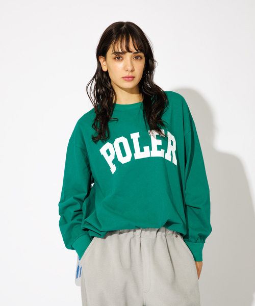 POLeR(ポーラー)の「【POLeR/ポーラー】COLLEGE ロングスリーブTシャツ(Tシャツ/カットソー・メンズ・ホワイト/ブラック/グリーン・M/L/XL)」の22枚目の写真