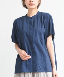 ヨーク入り前開きブラウス