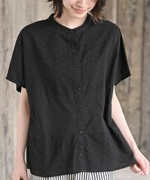 ヨーク入り前開きブラウス