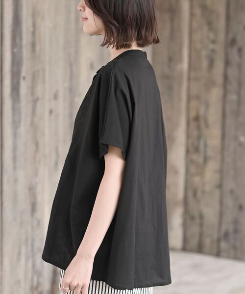 新品タグ付き】アールアンサー◇シャツブラウス 透け感トップス【L  