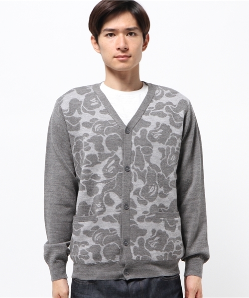 Mr. BATHING APE(ミスターベイシングエイプ)の「SOLID ABC KNIT CARDIGAN(カーディガン/ボレロ・メンズ・ネイビー/グレー・SMALL/MEDIUM/LARGE)」の3枚目の写真