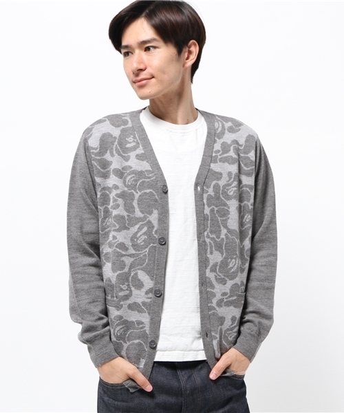 Mr. BATHING APE(ミスターベイシングエイプ)の「SOLID ABC KNIT CARDIGAN(カーディガン/ボレロ・メンズ・ネイビー/グレー・SMALL/MEDIUM/LARGE)」の6枚目の写真