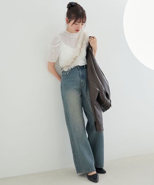 MAJESTIC LEGON（マジェスティックレゴン）の「パワショルレーストップス（Tシャツ/カットソー・レディース・オフホワイト/アイボリー・MEDIUM）」の15枚目の写真