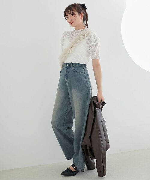 MAJESTIC LEGON（マジェスティックレゴン）の「パワショルレーストップス（Tシャツ/カットソー・レディース・オフホワイト/アイボリー・MEDIUM）」の16枚目の写真