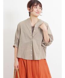Samansa Mos2 | 切替スキッパーシャツ(シャツ/ブラウス)