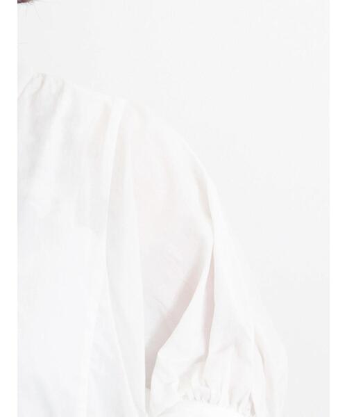 Samansa Mos2（サマンサ モスモス）の「切替スキッパーシャツ（シャツ/ブラウス・レディース・ブラック/ネイビー/ベージュ/オフホワイト・F）」の18枚目の写真