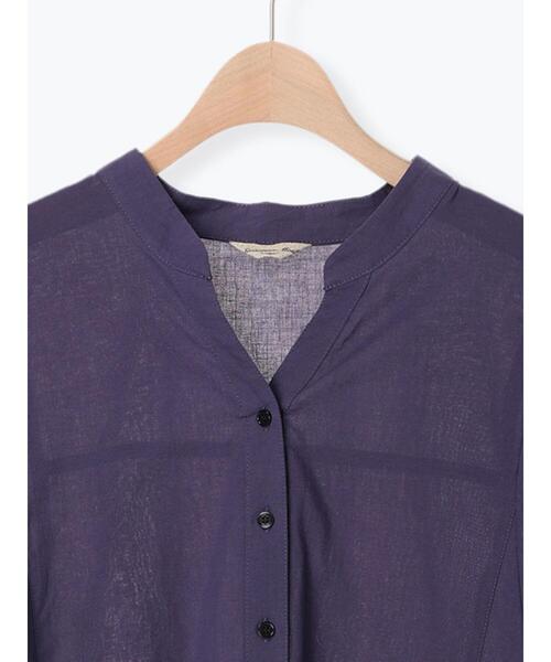 Samansa Mos2（サマンサ モスモス）の「切替スキッパーシャツ（シャツ/ブラウス・レディース・ブラック/ネイビー/ベージュ/オフホワイト・F）」の9枚目の写真