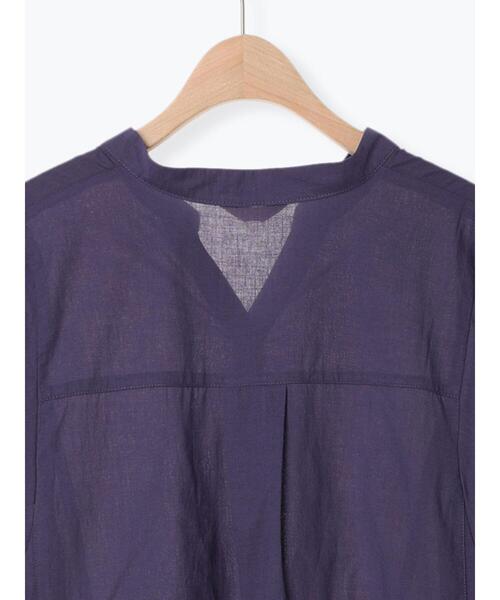 Samansa Mos2（サマンサ モスモス）の「切替スキッパーシャツ（シャツ/ブラウス・レディース・ブラック/ネイビー/ベージュ/オフホワイト・F）」の6枚目の写真