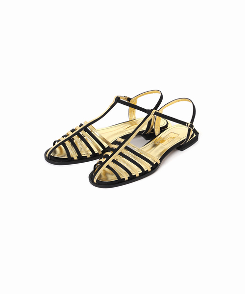 LE TALON（ルタロン）の「GRISEコンビTストラップサンダル（サンダル・レディース・アイボリー/ゴールド・SMALL/MEDIUM/LARGE/X-LARGE）」の8枚目の写真