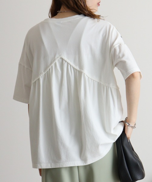 EMAGO 花刺繍ヨークTシャツ（Tシャツ/カットソー）｜Emago（イマゴ）