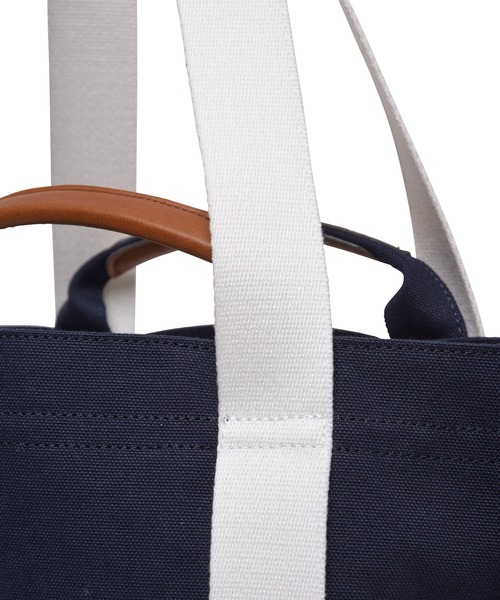 Vicente（ヴィセンテ）の「SEAGREEN×Vicente(シーグリーン×ヴィセンテ)Cotton tote bag（トートバッグ・レディース・ブラウン/パープル/ネイビー・F）」の7枚目の写真