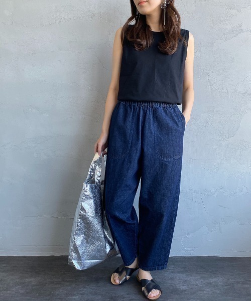 DANTON（ダントン）の「[DANTON/ダントン] 10oz デニムイージーパンツ（デニムパンツ・レディース・ダークインディゴブルー・36）」の7枚目の写真