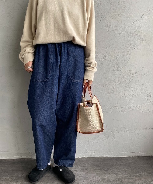 DANTON（ダントン）の「[DANTON/ダントン] 10oz デニムイージーパンツ（デニムパンツ・レディース・ダークインディゴブルー・36）」の9枚目の写真