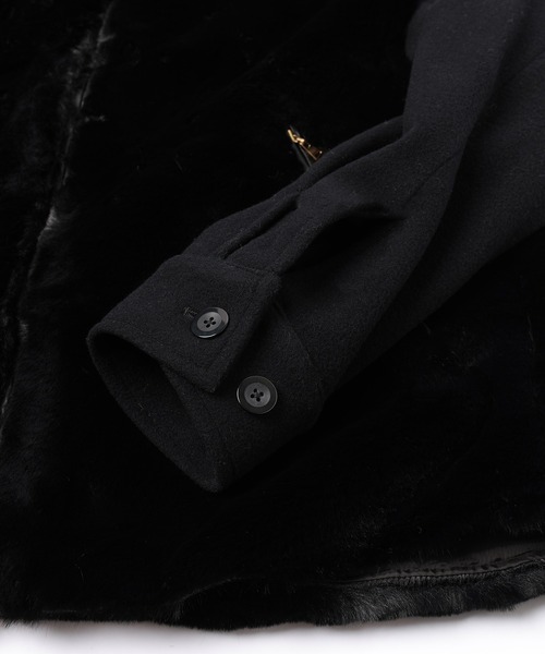 CULLNI（クルニ）の「24-AW-012 / Eco Fur & Melton Half Zip Up Short