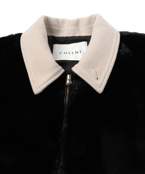 CULLNI（クルニ）の「24-AW-012 / Eco Fur & Melton Half Zip Up Short
