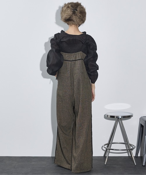 THE YOn（ザヨン）の「レース切替ツイードキャミサロペット