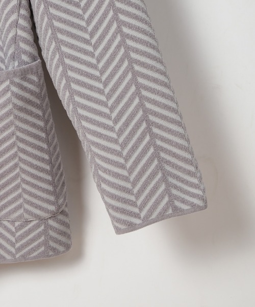 MEN'S BIGI（メンズビギ）の「ヘリンボーンニットジャケット（テーラードジャケット・メンズ・グレー/レンガ/ネイビー・02/03/04）」の5枚目の写真