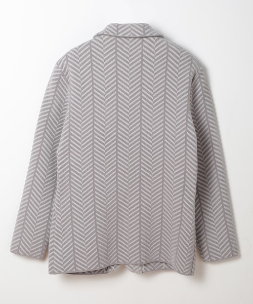 MEN'S BIGI（メンズビギ）の「ヘリンボーンニットジャケット（テーラードジャケット・メンズ・グレー/レンガ/ネイビー・02/03/04）」の11枚目の写真