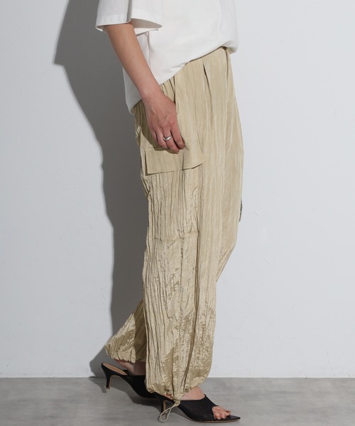 新品未使用　regleam サテンカーゴパンツ　Sサイズ サテンカーゴパンツ｜SATIN CARGO PANTSの通販｜regleam