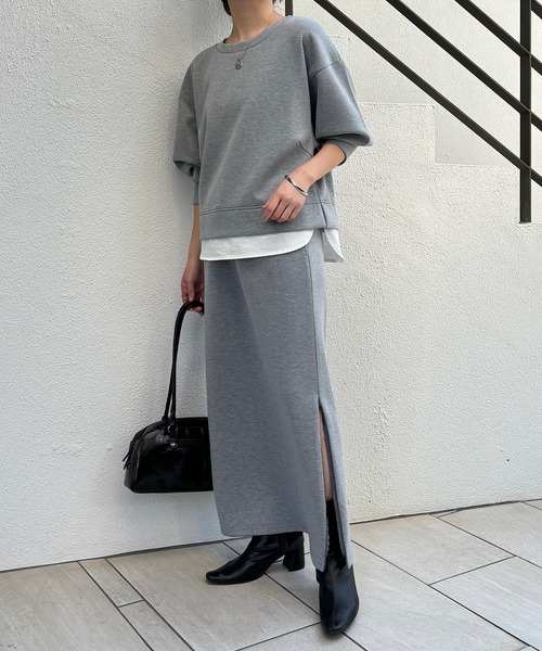 COLLAGE GALLARDAGALANTE（コラージュガリャルダガランテ）の「ダンボールセットアップ/2点セットアイテム/WEB限定（ワンピース・レディース・グレー/ブラック・FREE）」の2枚目の写真