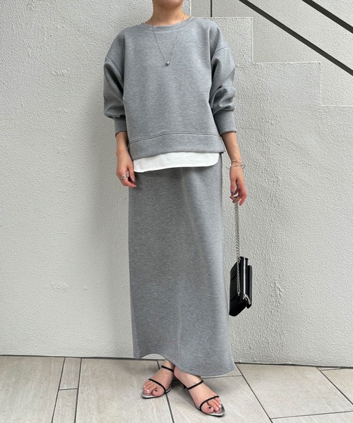 COLLAGE GALLARDAGALANTE（コラージュガリャルダガランテ）の「ダンボールセットアップ/2点セットアイテム/WEB限定（ワンピース・レディース・グレー/ブラック・FREE）」の11枚目の写真