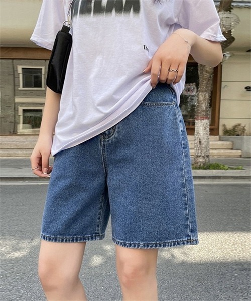 Dream garden(ドリームガーデン)の「五分丈 デニムパンツ(デニムパンツ・レディース・インディゴブルー/サックスブルー・S/M/L/XL/2XL)」の18枚目の写真