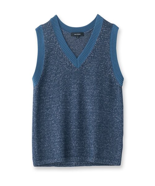 UNTITLED（アンタイトル）の「◆【オールシーズン/ラメ】Vネックベスト（ベスト・レディース・ブルー系その他/ダークブラウン/ナチュラル・00/02/04/44/48）」の12枚目の写真