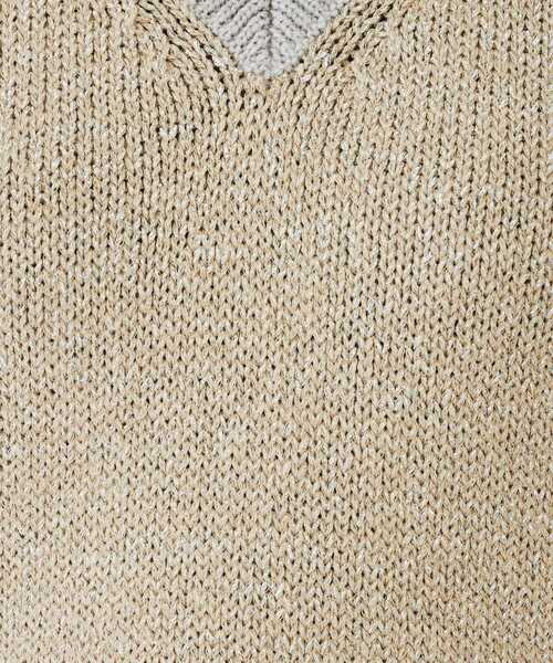 UNTITLED（アンタイトル）の「◆【オールシーズン/ラメ】Vネックベスト（ベスト・レディース・ブルー系その他/ダークブラウン/ナチュラル・00/02/04/44/48）」の7枚目の写真