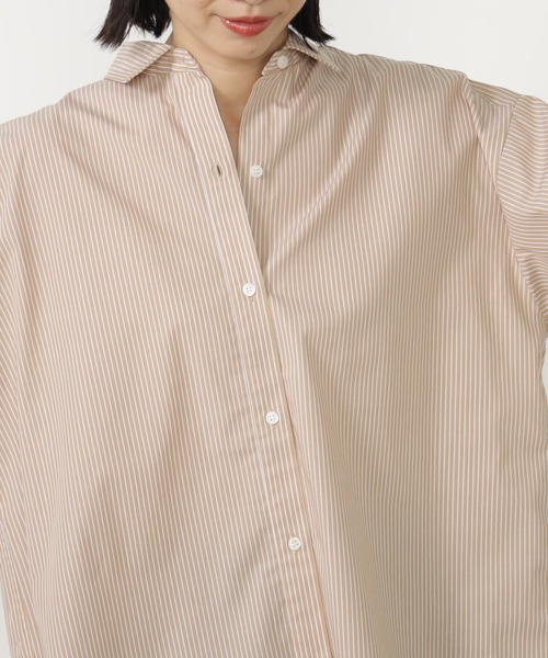 FOUND GOOD（ファウンドグッド）の「EASYベーシックシャツLS（シャツ/ブラウス・レディース・ブルー系/グリーン/パープル系/ブラウン系・S/M/L）」の7枚目の写真