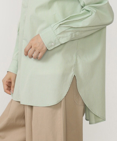 FOUND GOOD（ファウンドグッド）の「EASYベーシックシャツLS（シャツ/ブラウス・レディース・ブルー系/グリーン/パープル系/ブラウン系・S/M/L）」の11枚目の写真