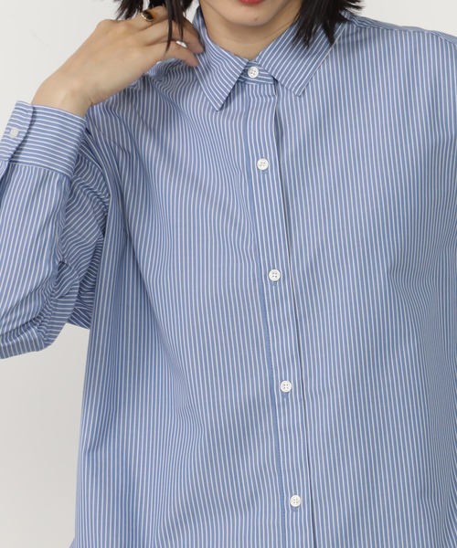 FOUND GOOD（ファウンドグッド）の「EASYベーシックシャツLS（シャツ/ブラウス・レディース・ブルー系/グリーン/パープル系/ブラウン系・S/M/L）」の15枚目の写真