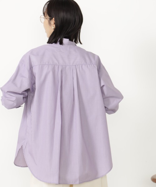 FOUND GOOD（ファウンドグッド）の「EASYベーシックシャツLS（シャツ/ブラウス・レディース・ブルー系/グリーン/パープル系/ブラウン系・S/M/L）」の19枚目の写真