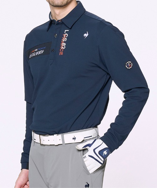 【セール】【ストレッチフォーサー】ベーシックデザイン長袖シャツ（Tシャツ/カットソー）｜le coq sportif GOLF（ルコックスポルティフゴルフ）