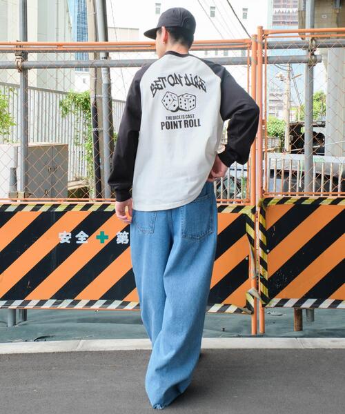 WEGO（ウィゴー）の「WEGO/ラグラングラフィックBIG T（Tシャツ/カットソー・メンズ・ブラック系その他/スミクロ/ブラック・MEDIUM/LARGE）」の6枚目の写真