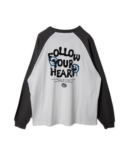 WEGO（ウィゴー）の「WEGO/ラグラングラフィックBIG T（Tシャツ/カットソー・メンズ・ブラック系その他/スミクロ/ブラック・MEDIUM/LARGE）」の4枚目の写真