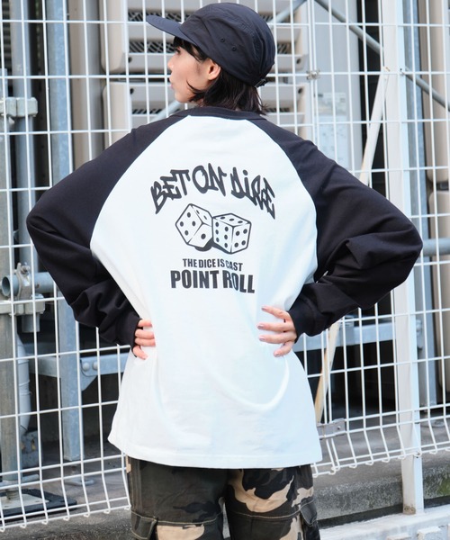 WEGO（ウィゴー）の「WEGO/ラグラングラフィックBIG T（Tシャツ/カットソー・メンズ・ブラック系その他/スミクロ/ブラック・MEDIUM/LARGE）」の2枚目の写真