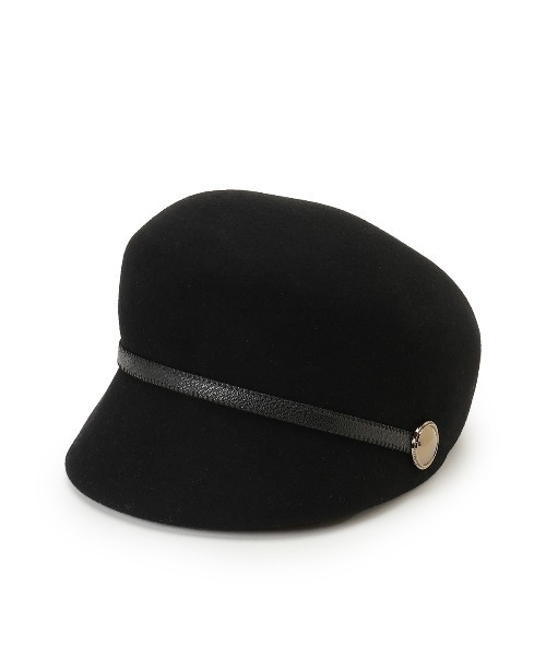 WILLSELECTION(ウィルセレクション)の「ベルト付きウールハット(キャスケット・レディース・オフホワイト/ブラック・FREE)」の2枚目の写真
