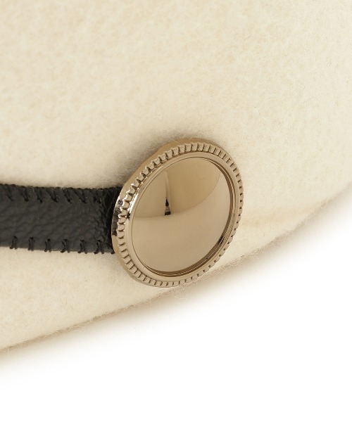 WILLSELECTION(ウィルセレクション)の「ベルト付きウールハット(キャスケット・レディース・オフホワイト/ブラック・FREE)」の7枚目の写真