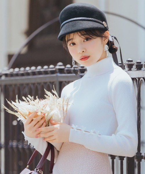 WILLSELECTION(ウィルセレクション)の「ベルト付きウールハット(キャスケット・レディース・オフホワイト/ブラック・FREE)」の13枚目の写真