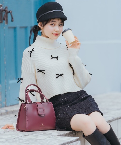 WILLSELECTION(ウィルセレクション)の「ベルト付きウールハット(キャスケット・レディース・オフホワイト/ブラック・FREE)」の22枚目の写真