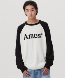 A'GEM/9 × .kom 『AMESWORLDWIDE/アメスワールドワイド』 BASIC RAGLAN PULLOVER KNIT/ベーシックラグラン プルオーバー ニット