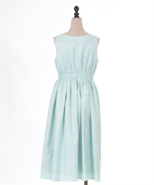 axes femme kawaii(アクシーズファムカワイイ)の「牡丹刺繍チャイナジャンスカ(ジャンパースカート・レディース・ワイン/ブラック/ミント・MEDIUM)」の14枚目の写真