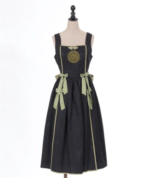 axes femme kawaii(アクシーズファムカワイイ)の「牡丹刺繍チャイナジャンスカ(ジャンパースカート・レディース・ワイン/ブラック/ミント・MEDIUM)」の18枚目の写真